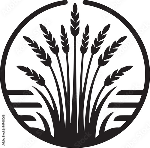 wheat ears with wheat vector illustration