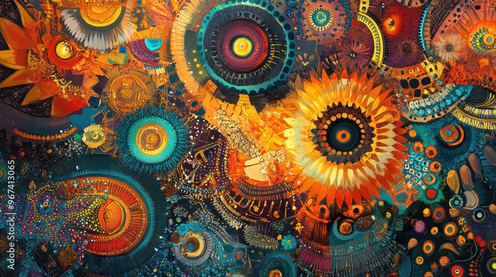 Stunning abstract representation of Indian civilization with ornate patterns, cultural motifs, and an intricate background of detailed design. Rich and vibrant. Stunning abstract representation of Indian civilization with ornate patterns, cultural motifs, and an intricate background of detailed design. Rich and vibrant.