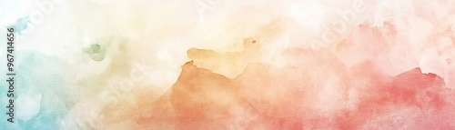 A soft, colorful abstract watercolor texture blending hues of pastel shades for a calming and artistic background.