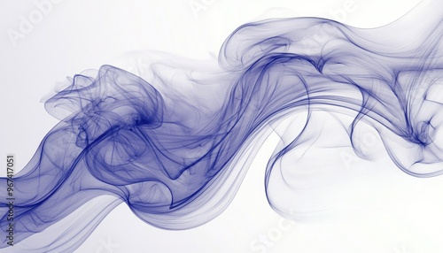 Abstract line art illustration of swirling smoke