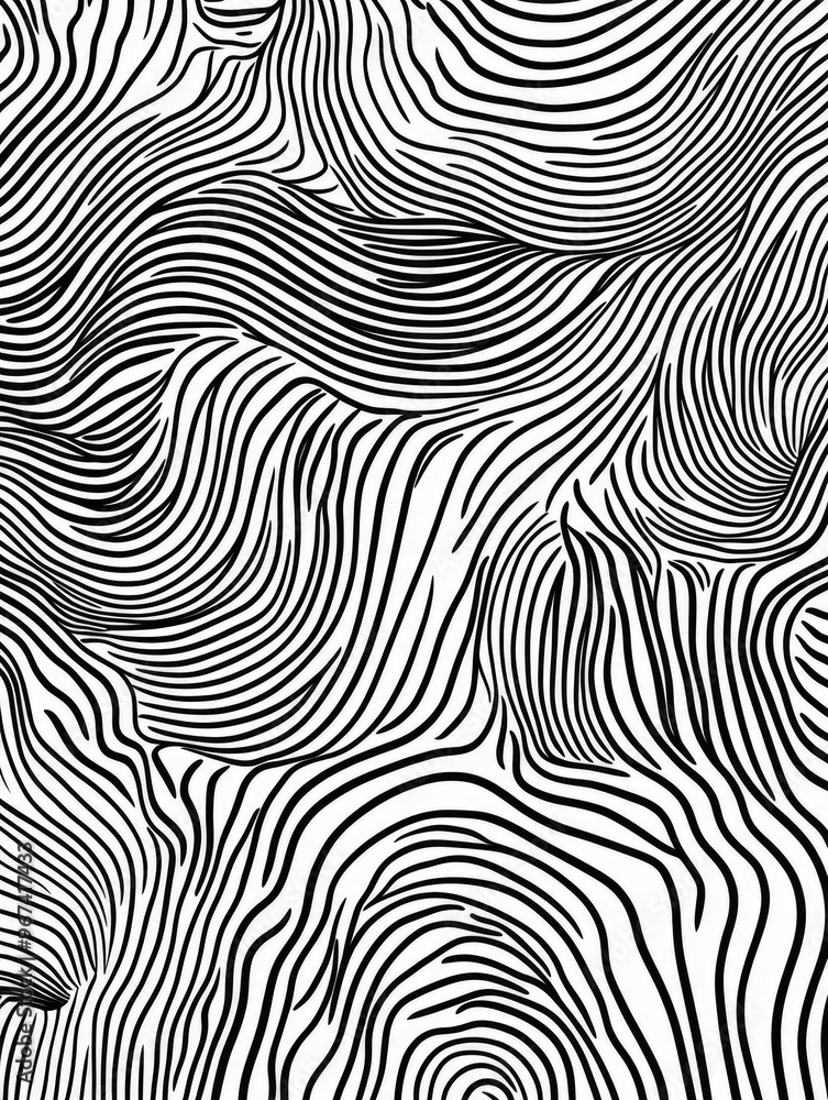 Line art illustration featuring a black and white abstract design Line art illustration featuring a black and white abstract design