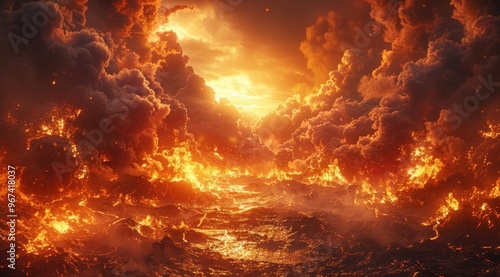 Fiery Sky and Lava Sea.