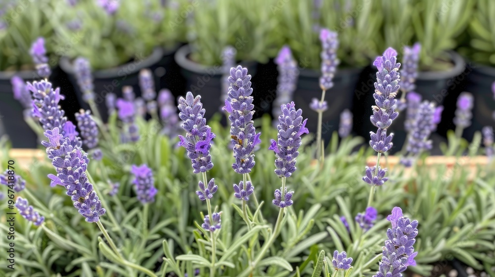 Close view of lavender in bloom Close view of lavender in bloom