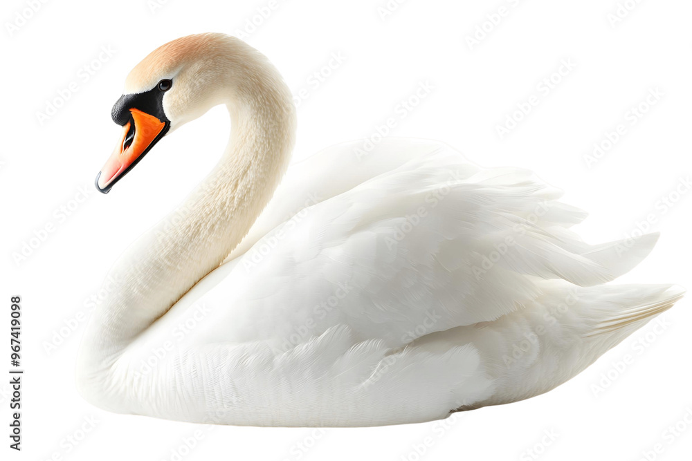 mute swan cygnus olor on transparent background mute swan cygnus olor on transparent background