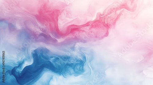 A vibrant swirl of pink and blue hues creates an ethereal and dreamy atmosphere, perfect for backgrounds and artistic designs.