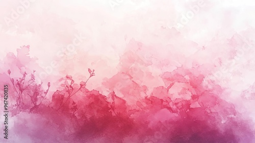 Wallpaper Mural A soft, abstract watercolor background in shades of pink creating a calm and serene atmosphere for creative projects. Torontodigital.ca