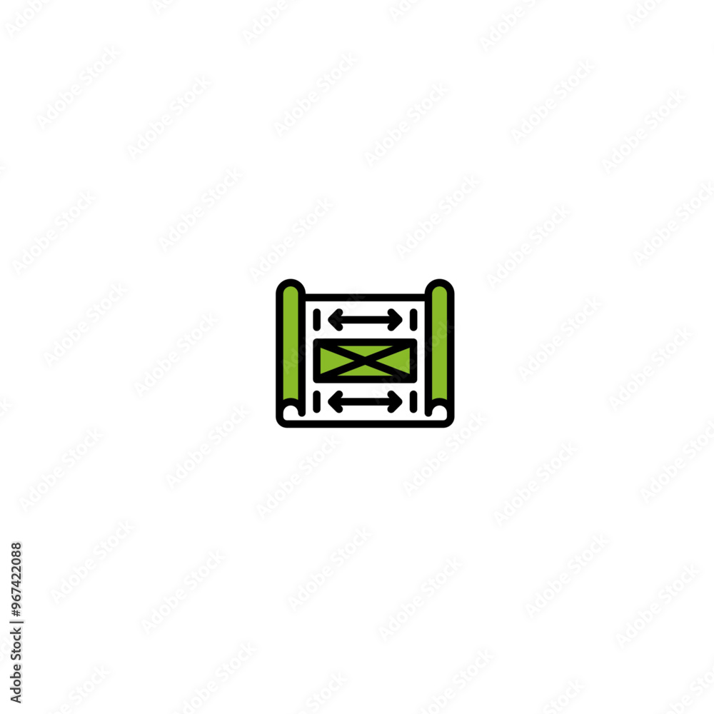 Blueprint icon logo flat vector design Blueprint icon logo flat vector design