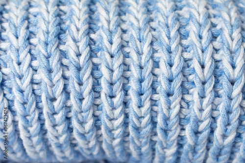 blue knitting texture, ribbed pattern 