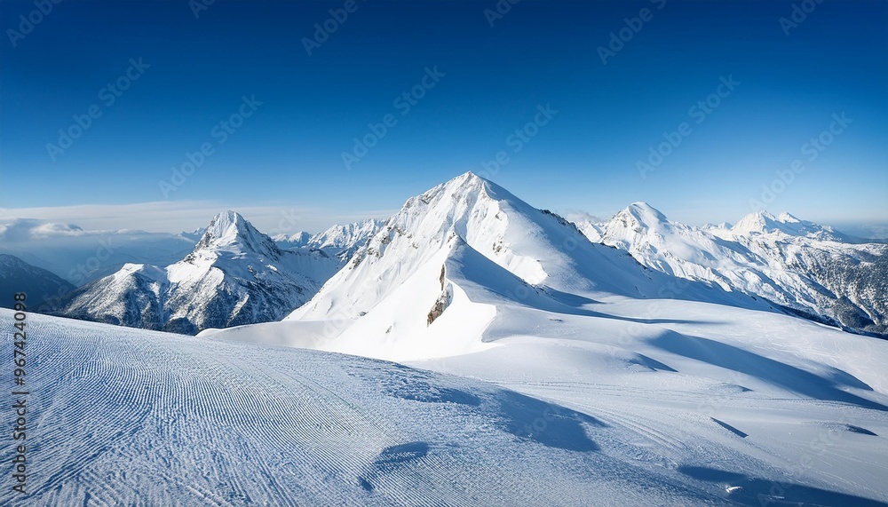 Snowy ridge with clear, crisp winter air. Snowy ridge with clear, crisp winter air.