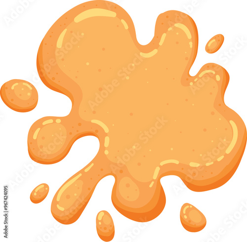 Cartoon sticky slime. Goo liquid slime splatter, mucus splash. Jelly dripping spot flat vector illustration icon