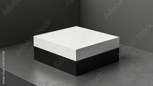 Realistic minimalist gift box mockup created with generative ai for premium present displays photo