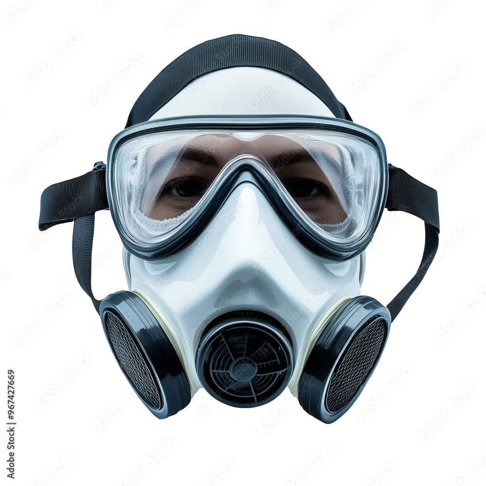 A clean respirator is showcased, designed for safety and health in various environments A clean respirator is showcased, designed for safety and health in various environments