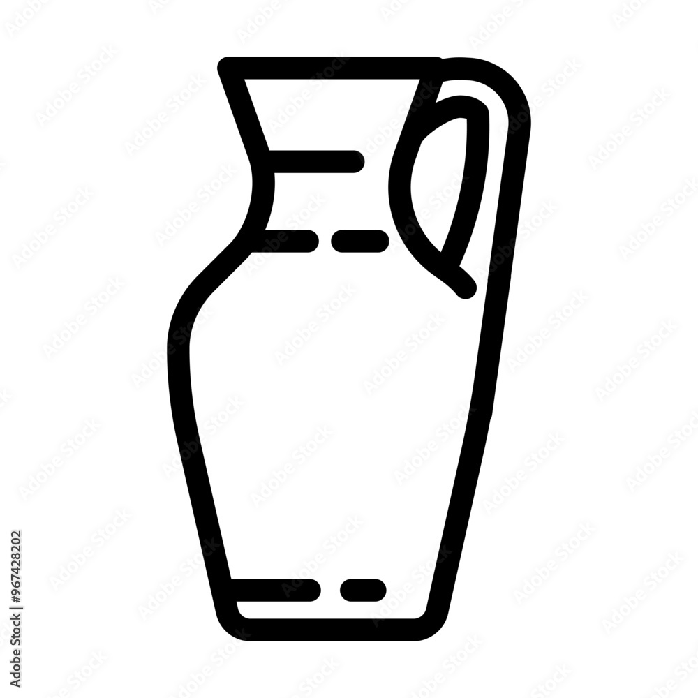 carafe glass package line icon vector. carafe glass package sign. isolated contour symbol black illustration carafe glass package line icon vector. carafe glass package sign. isolated contour symbol black illustration