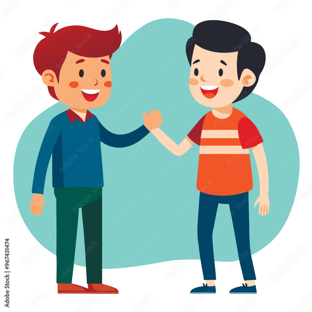 Obraz premium cartoon vector illustration of boys