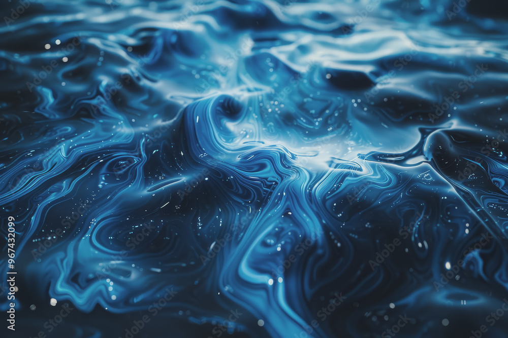 Blue abstract liquid flow, photorealistic, photorealistic detail, real silhouette relationship. Blue abstract liquid flow, photorealistic, photorealistic detail, real silhouette relationship.
