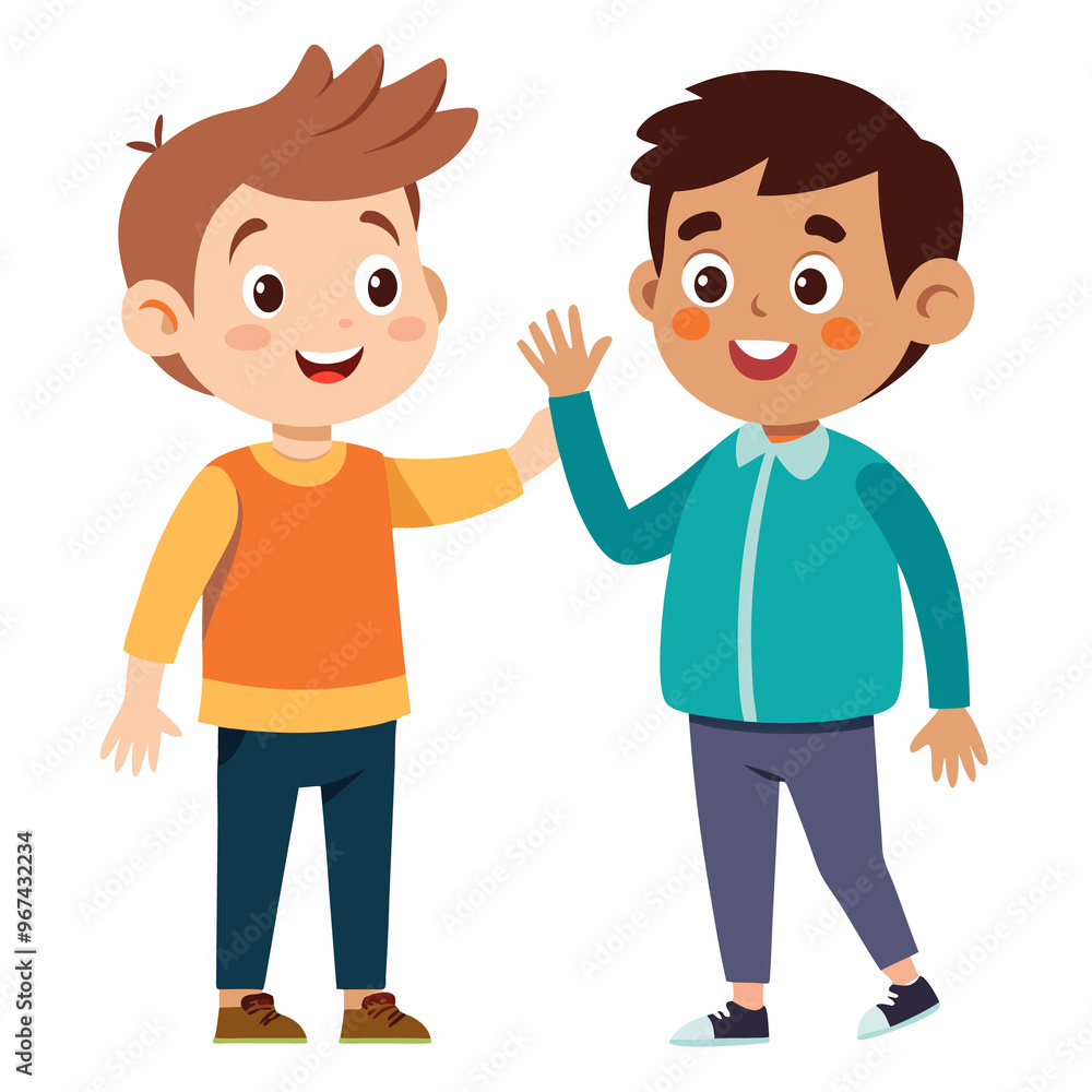 cartoon vector illustration of boys cartoon vector illustration of boys