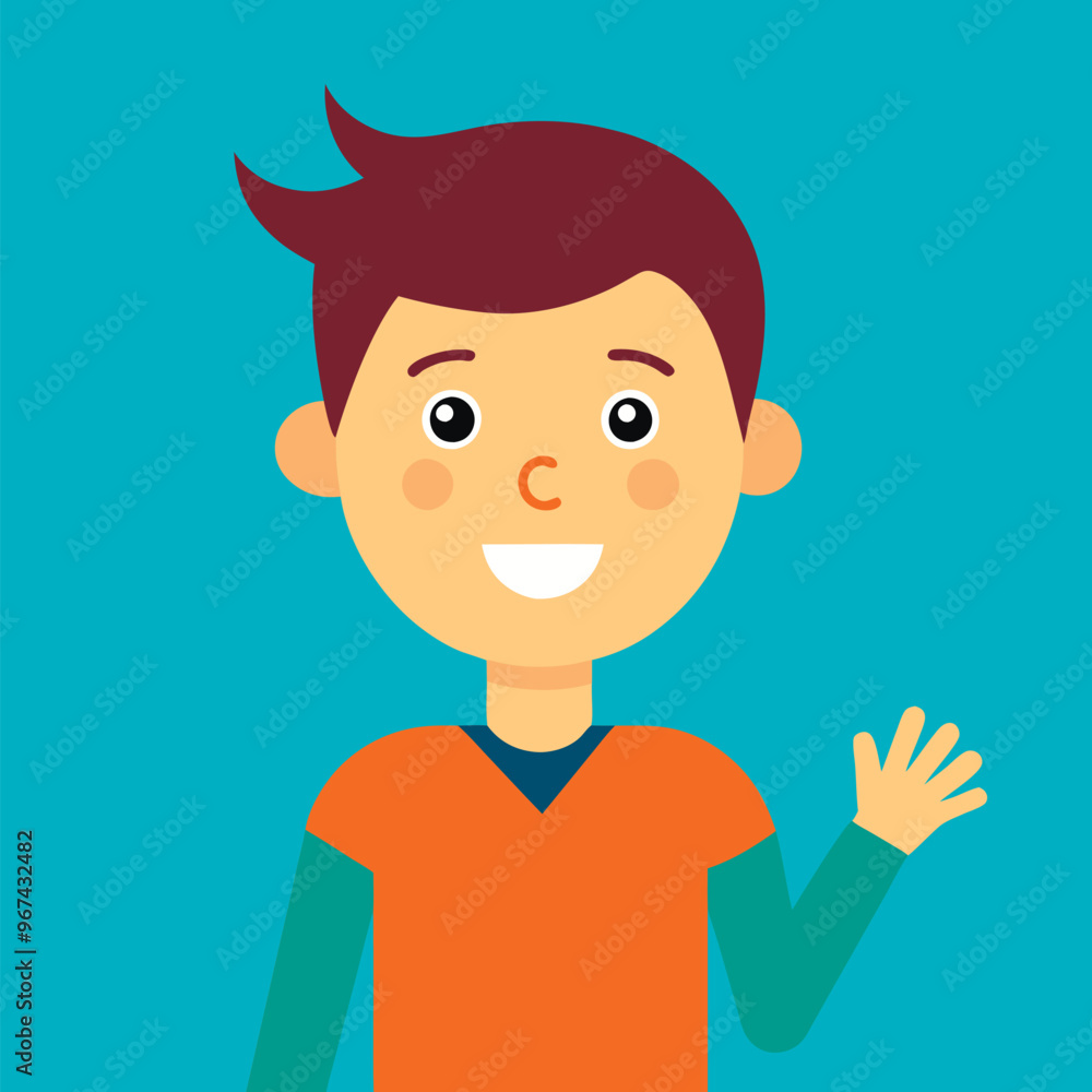 Obraz premium cartoon vector illustration of boys