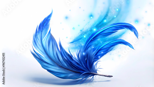 blue feather
