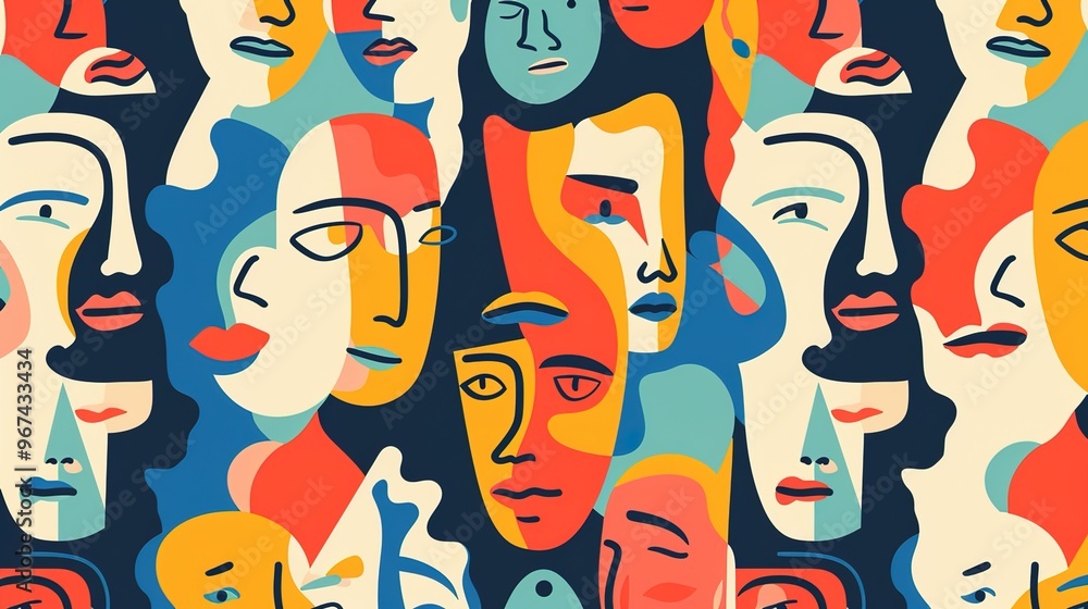 Face pattern seamless wallpaper Face pattern seamless wallpaper