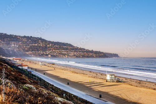 beach in beautiful morning light at Redondo beach, California, Los Angeles