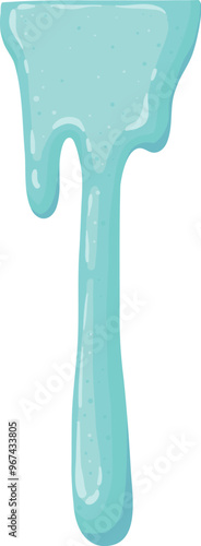 Cartoon sticky slime. Goo liquid slime splatter, mucus splash. Jelly dripping spot flat vector illustration icon