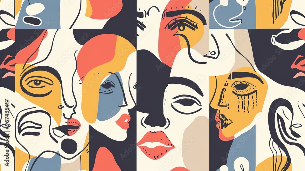 seamless face pattern wallpaper seamless face pattern wallpaper