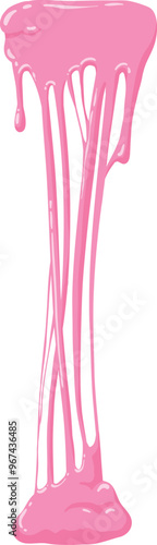 Cartoon sticky slime. Goo liquid slime splatter, mucus splash. Jelly dripping spot flat vector illustration icon