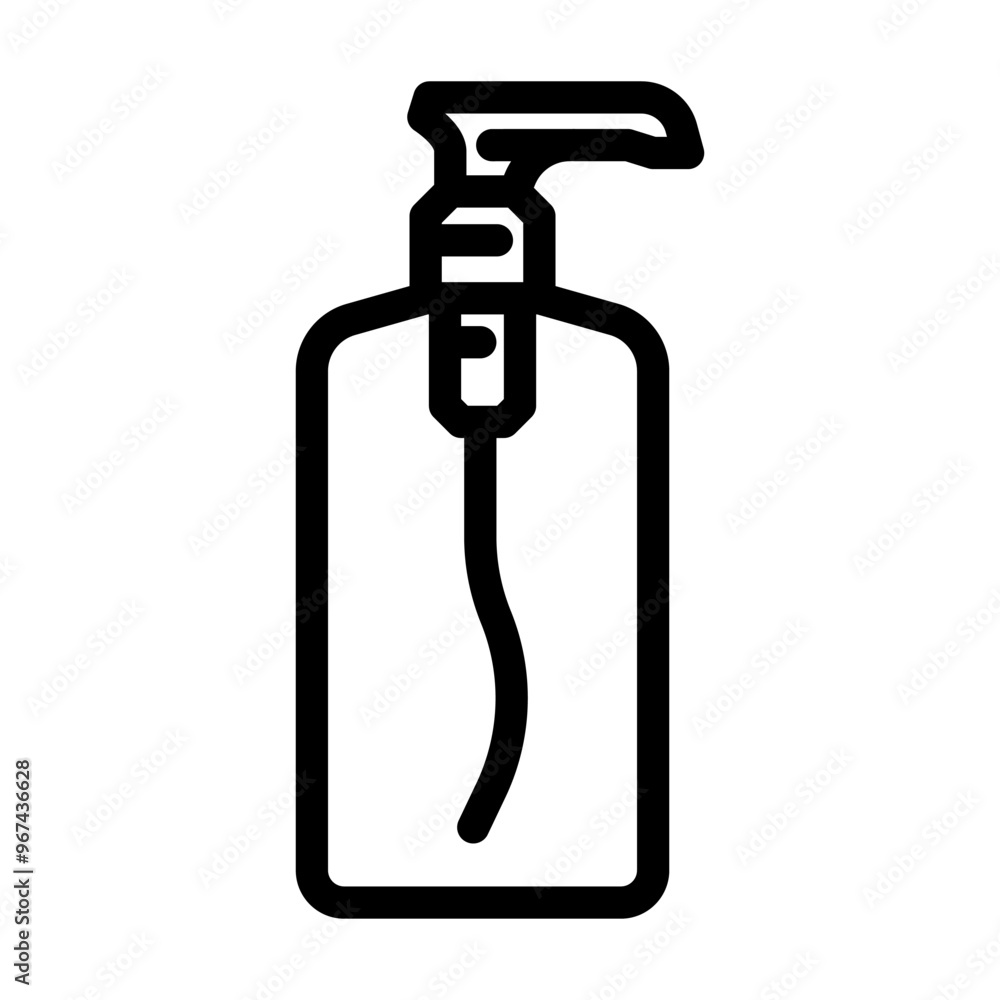 lotion bottle glass package line icon vector. lotion bottle glass package sign. isolated contour symbol black illustration