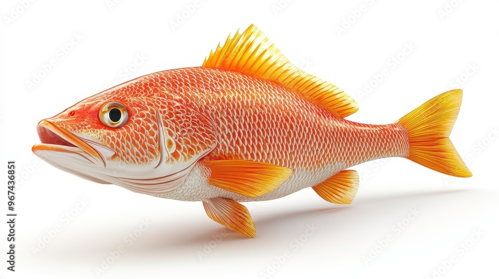Snapper clipart, element, 3D illustration, realistic, isolated on white background Snapper clipart, element, 3D illustration, realistic, isolated on white background