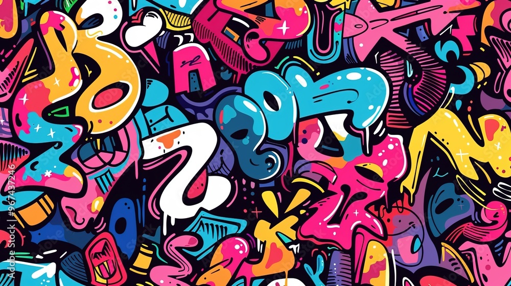 Graffiti pattern wallpaper Graffiti pattern wallpaper