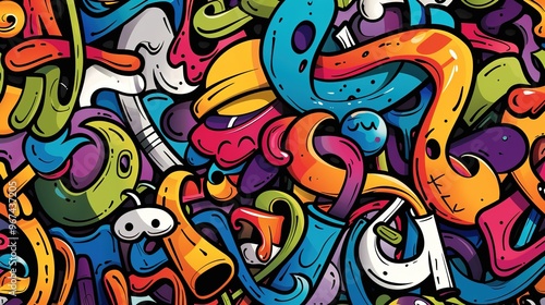 Wallpaper Mural Graffiti pattern wallpaper Torontodigital.ca