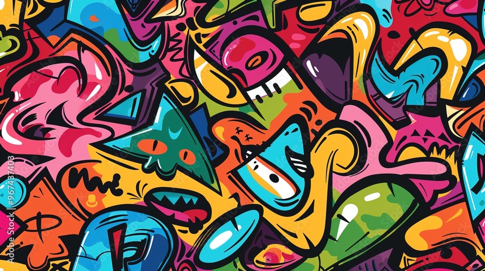 Graffiti pattern wallpaper Graffiti pattern wallpaper