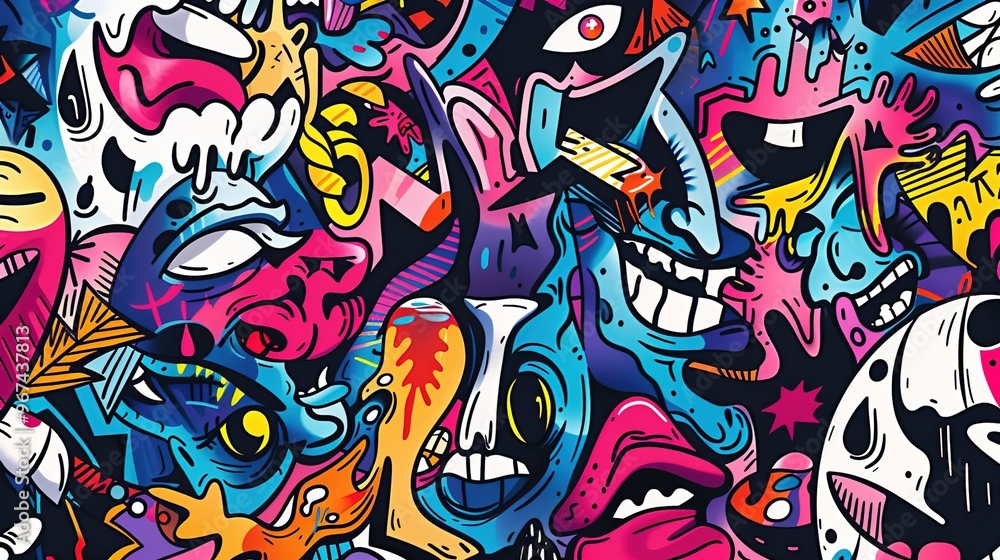 Graffiti pattern wallpaper Graffiti pattern wallpaper