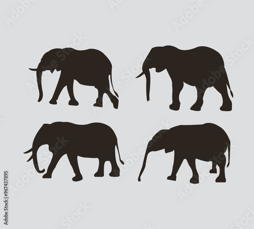  animal icons of black color