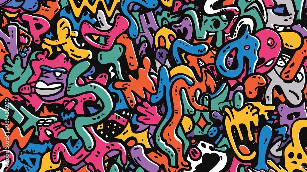 Graffiti pattern wallpaper Graffiti pattern wallpaper