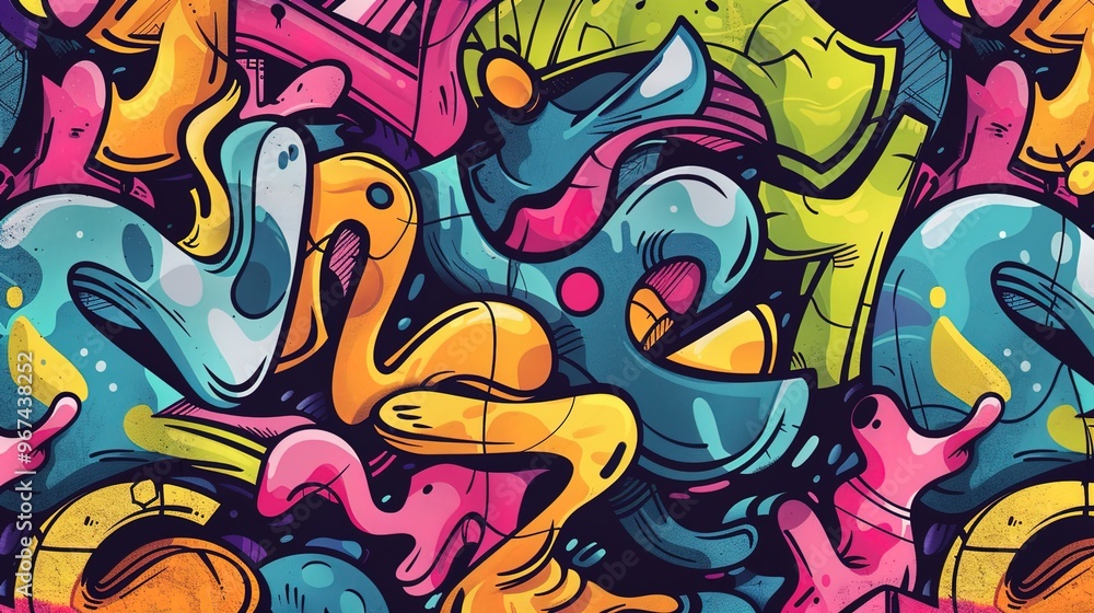 Graffiti pattern wallpaper Graffiti pattern wallpaper