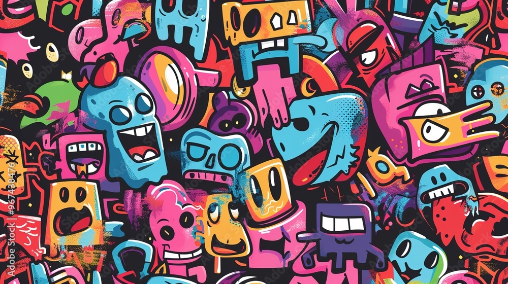 Graffiti pattern wallpaper Graffiti pattern wallpaper