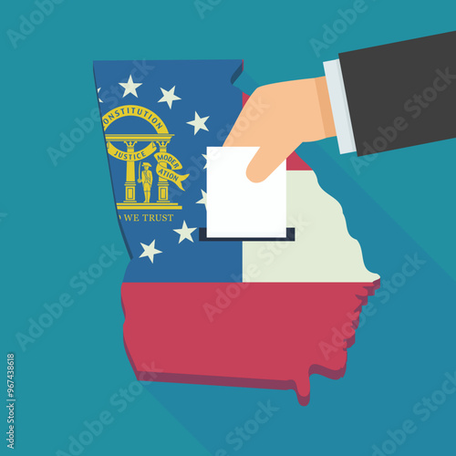 Election in Georgia (flat design)