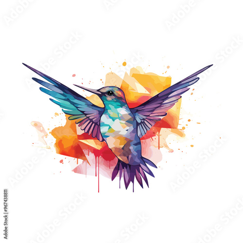 hummingbird watercolor