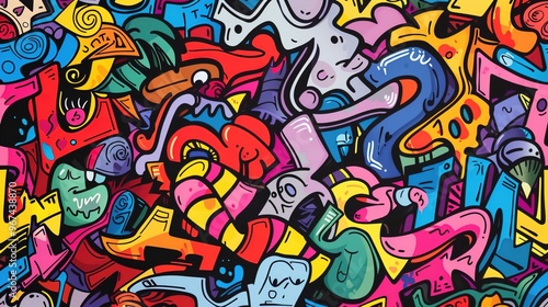Wallpaper Mural Graffiti pattern wallpaper Torontodigital.ca