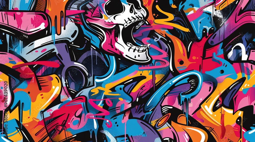 Graffiti pattern wallpaper Graffiti pattern wallpaper