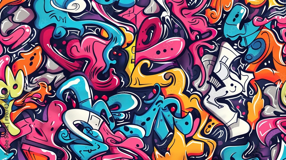 Graffiti pattern wallpaper Graffiti pattern wallpaper