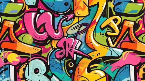 Wallpaper Mural Graffiti art pattern wallpaper Torontodigital.ca