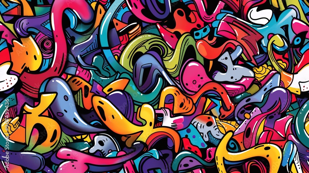 Graffiti art pattern wallpaper Graffiti art pattern wallpaper