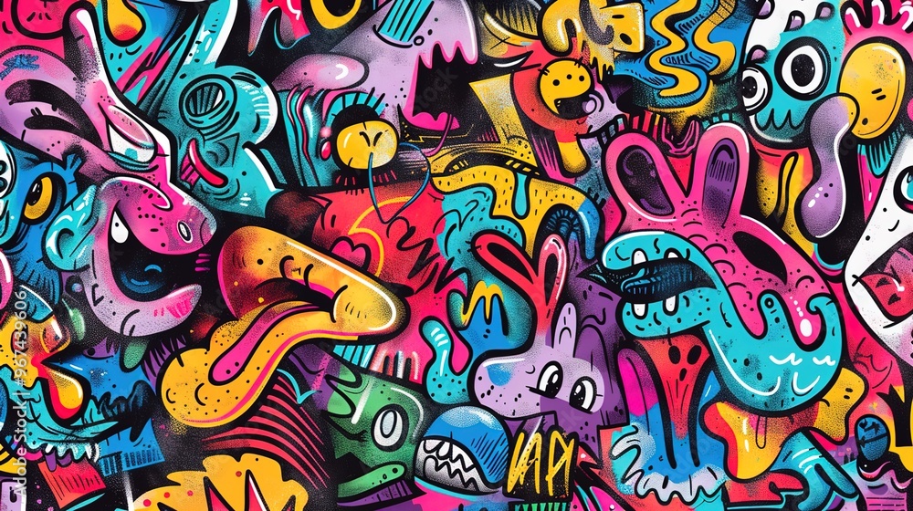 Graffiti art pattern wallpaper Graffiti art pattern wallpaper