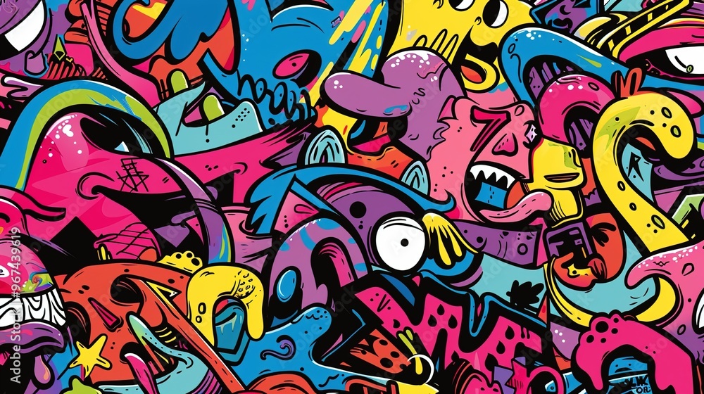 Graffiti art pattern wallpaper Graffiti art pattern wallpaper