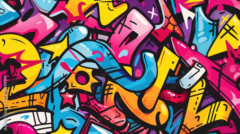 Graffiti art pattern wallpaper Graffiti art pattern wallpaper
