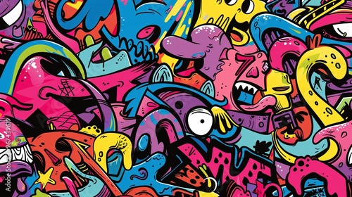 Wallpaper Mural Graffiti art pattern wallpaper Torontodigital.ca