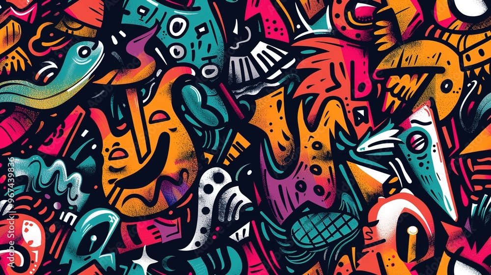 Graffiti art pattern wallpaper Graffiti art pattern wallpaper