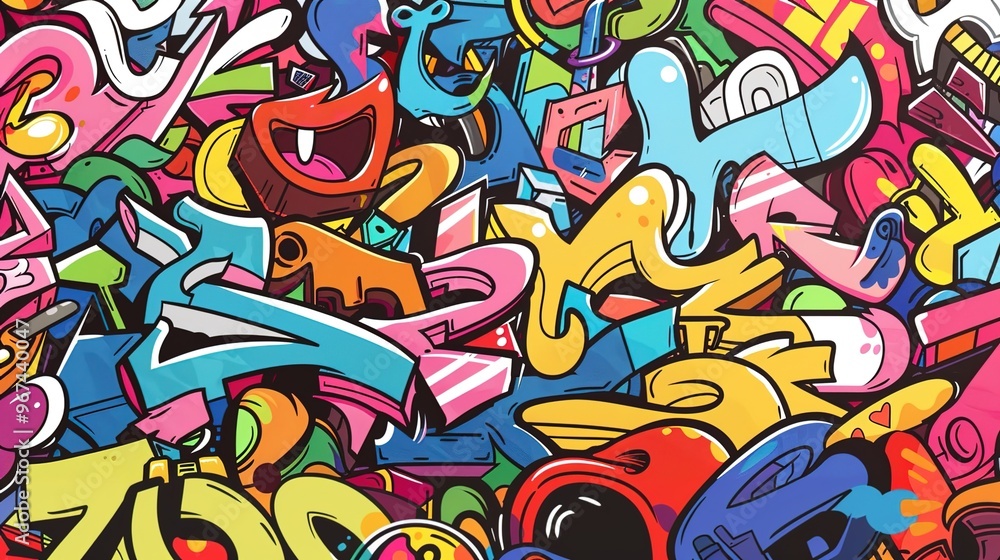 Graffiti art pattern wallpaper Graffiti art pattern wallpaper